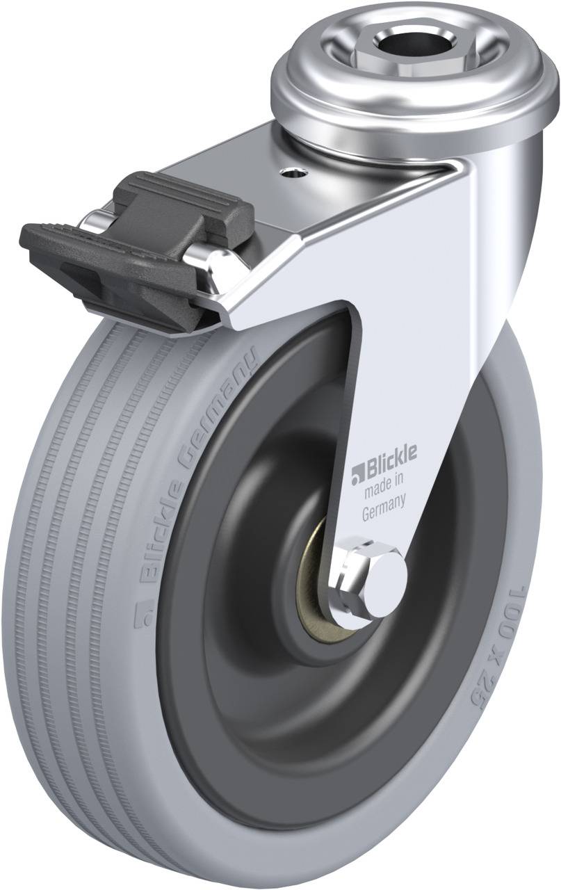 Blickle 274308 LRA-VPA 100K-FI Kółko skrętne z hamulcem Średnica koła: 100 mm Maksymalne obciążenie: 70 kg 1 szt. - obrazek 1