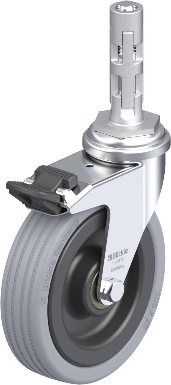 Blickle 330324 LRA-VPA 100K-FI-E01 Kółko skrętne z hamulcem Średnica koła: 100 mm Maksymalne obciążenie: 70 kg 1 szt. - obrazek 1