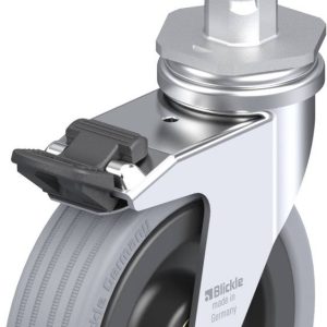 Blickle 291336 LRA-VPA 100K-FI-E02 Kółko skrętne z hamulcem Średnica koła: 100 mm Maksymalne obciążenie: 70 kg 1 szt.