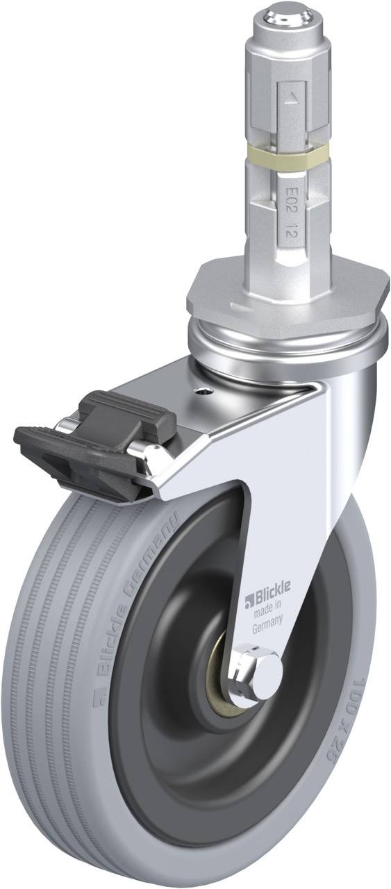 Blickle 291336 LRA-VPA 100K-FI-E02 Kółko skrętne z hamulcem Średnica koła: 100 mm Maksymalne obciążenie: 70 kg 1 szt. - obrazek 1