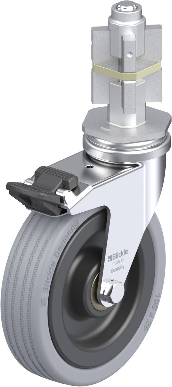 Blickle 291344 LRA-VPA 100K-FI-E05 Kółko skrętne z hamulcem Średnica koła: 100 mm Maksymalne obciążenie: 70 kg 1 szt. - obrazek 1