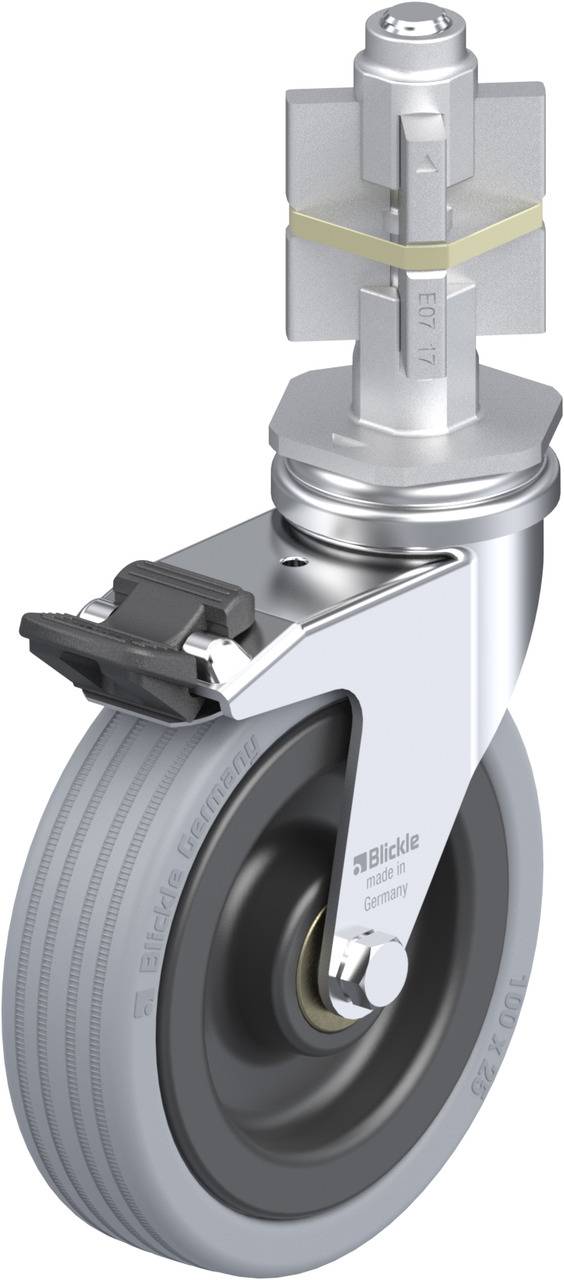 Blickle 649970 LRA-VPA 100K-FI-E07 Kółko skrętne z hamulcem Średnica koła: 100 mm Maksymalne obciążenie: 70 kg 1 szt. - obrazek 1