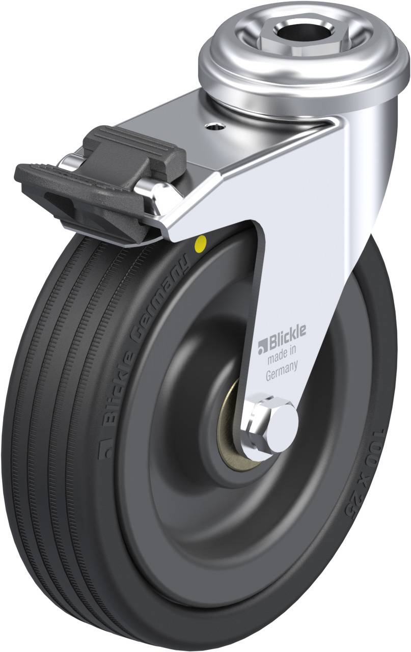 Blickle 561423 LRA-VPA 100K-FI-EL Kółko skrętne z hamulcem Średnica koła: 100 mm Maksymalne obciążenie: 70 kg 1 szt. - obrazek 1