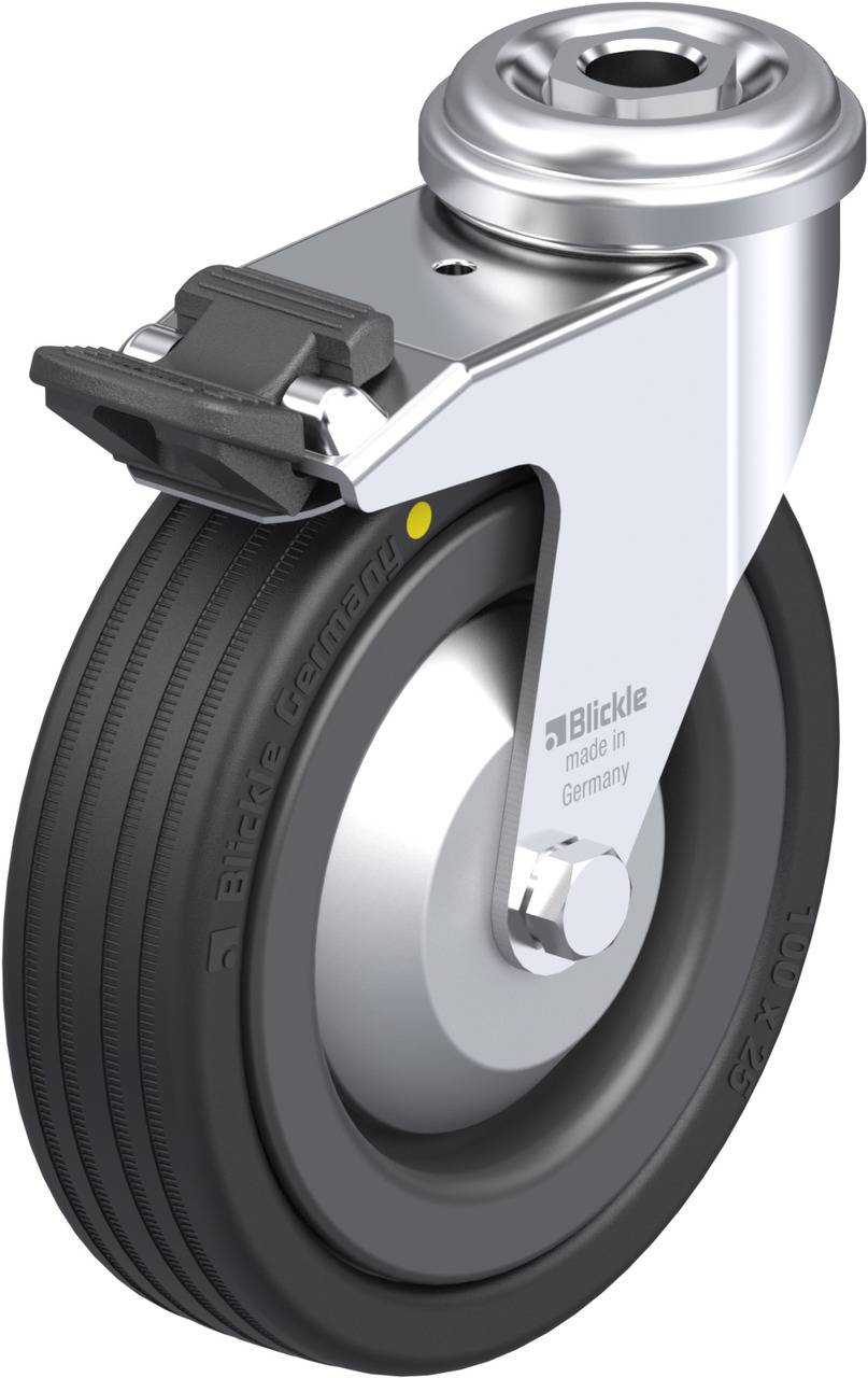 Blickle 586081 LRA-VPA 100K-FI-EL-FA Kółko skrętne z hamulcem Średnica koła: 100 mm Maksymalne obciążenie: 70 kg 1 szt. - obrazek 1