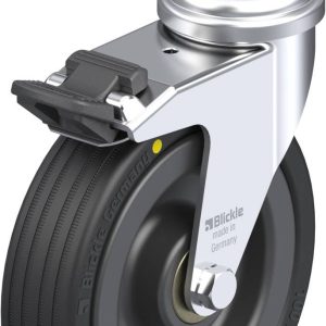 Blickle 621805 LRA-VPA 100K-FI-EL-GS10 Kółko skrętne z hamulcem Średnica koła: 100 mm Maksymalne obciążenie: 70 kg 1 szt Blickle 621805 LRA-VPA 100K-FI-EL-GS10 Kółko skrętne z hamulcem Średnica koła: 100 mm Maksymalne obciążenie: 70 kg 1 szt