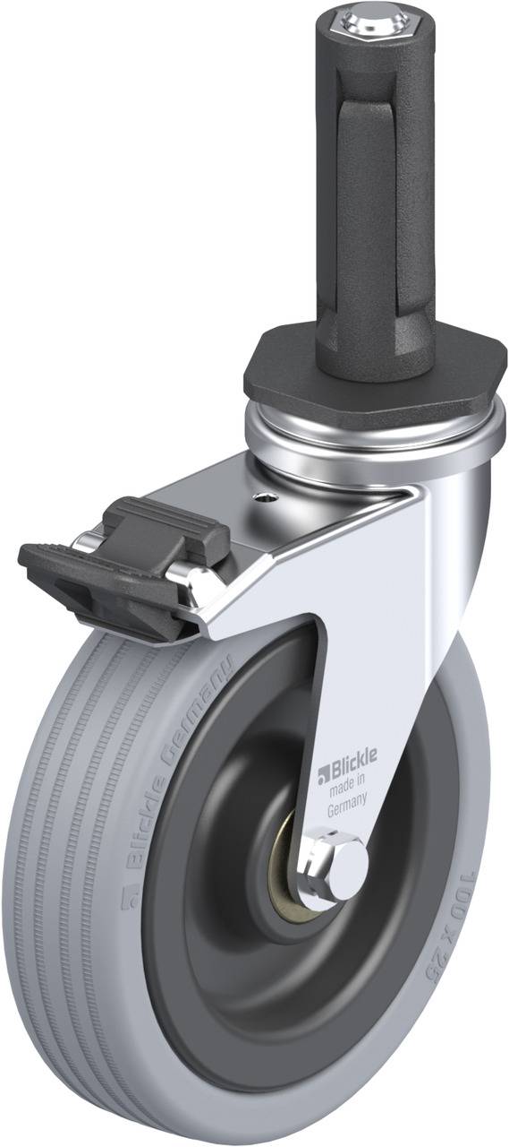 Blickle 856332 LRA-VPA 100K-FI-ER02 Kółko skrętne z hamulcem Średnica koła: 100 mm Maksymalne obciążenie: 70 kg 1 szt. - obrazek 1