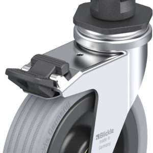 Blickle 856333 LRA-VPA 100K-FI-ER03 Kółko skrętne z hamulcem Średnica koła: 100 mm Maksymalne obciążenie: 70 kg 1 szt.