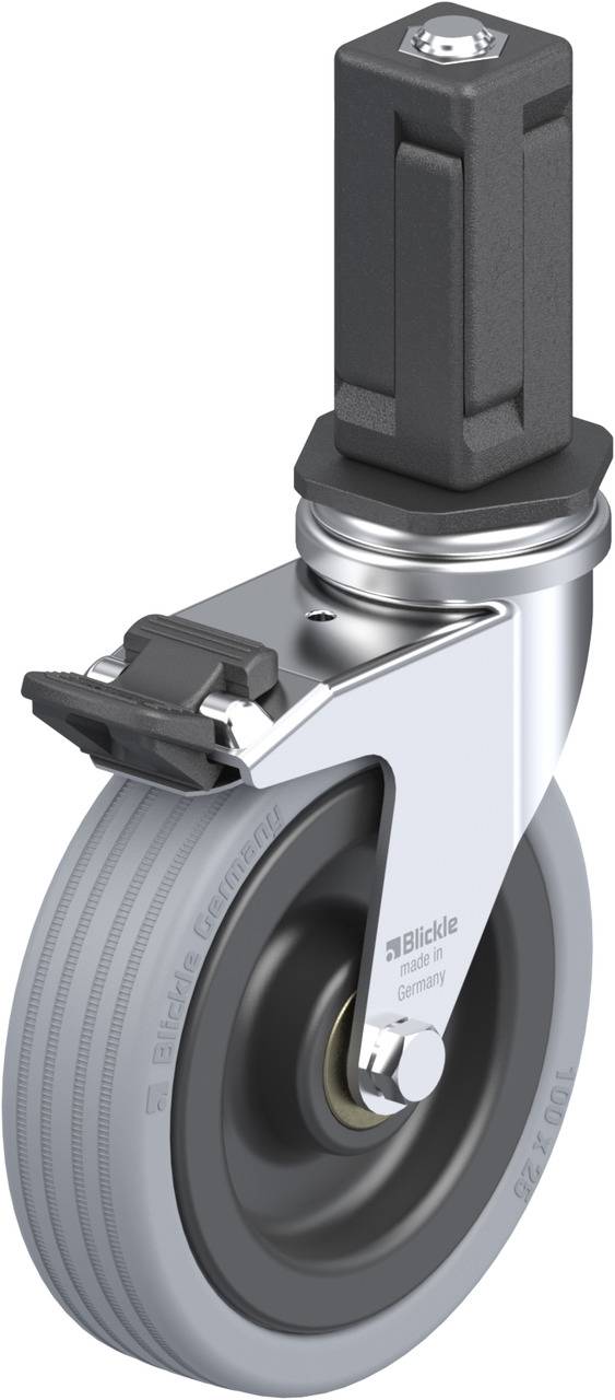 Blickle 856338 LRA-VPA 100K-FI-EV04 Kółko skrętne z hamulcem Średnica koła: 100 mm Maksymalne obciążenie: 70 kg 1 szt. - obrazek 1