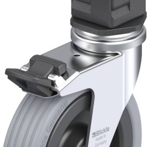 Blickle 856340 LRA-VPA 100K-FI-EV07 Kółko skrętne z hamulcem Średnica koła: 100 mm Maksymalne obciążenie: 70 kg 1 szt.