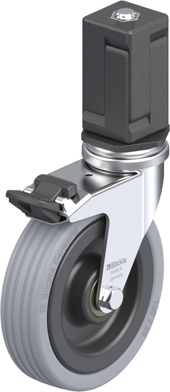 Blickle 856340 LRA-VPA 100K-FI-EV07 Kółko skrętne z hamulcem Średnica koła: 100 mm Maksymalne obciążenie: 70 kg 1 szt. - obrazek 1