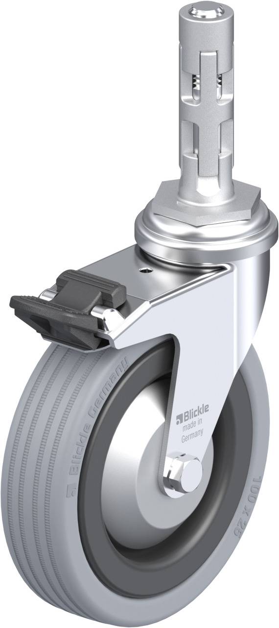 Blickle 286724 LRA-VPA 100K-FI-FA-E01 Kółko skrętne z hamulcem Średnica koła: 100 mm Maksymalne obciążenie: 70 kg 1 szt. - obrazek 1