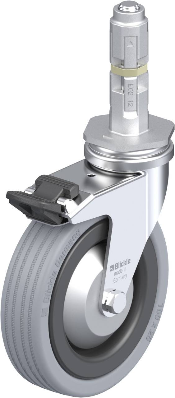 Blickle 324319 LRA-VPA 100K-FI-FA-E02 Kółko skrętne z hamulcem Średnica koła: 100 mm Maksymalne obciążenie: 70 kg 1 szt. - obrazek 1