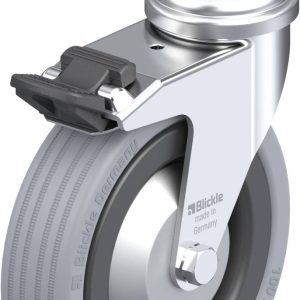 Blickle 324590 LRA-VPA 100K-FI-FA-ES Kółko skrętne z hamulcem Średnica koła: 100 mm Maksymalne obciążenie: 70 kg 1 szt.