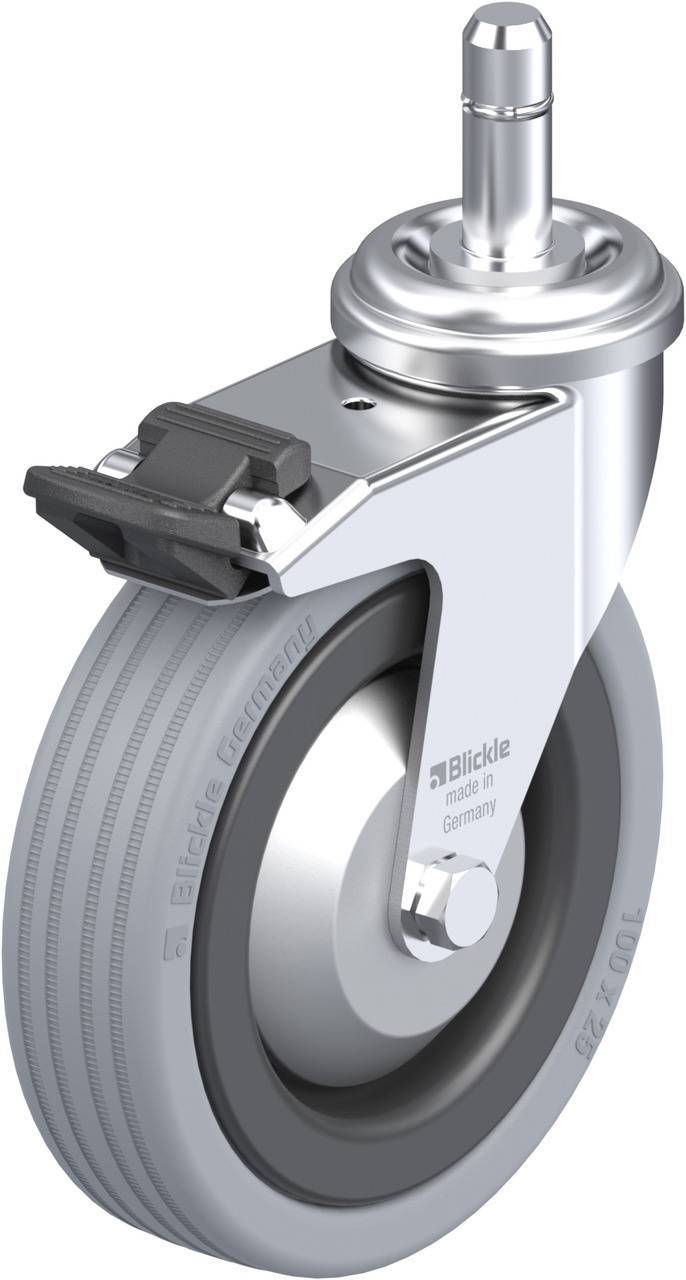 Blickle 324590 LRA-VPA 100K-FI-FA-ES Kółko skrętne z hamulcem Średnica koła: 100 mm Maksymalne obciążenie: 70 kg 1 szt. - obrazek 1