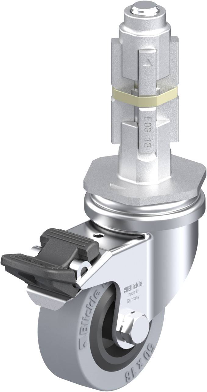 Blickle 309526 LRA-VPA 50G-FI-E03 Kółko skrętne z hamulcem Średnica koła: 50 mm Maksymalne obciążenie: 40 kg 1 szt. - obrazek 1