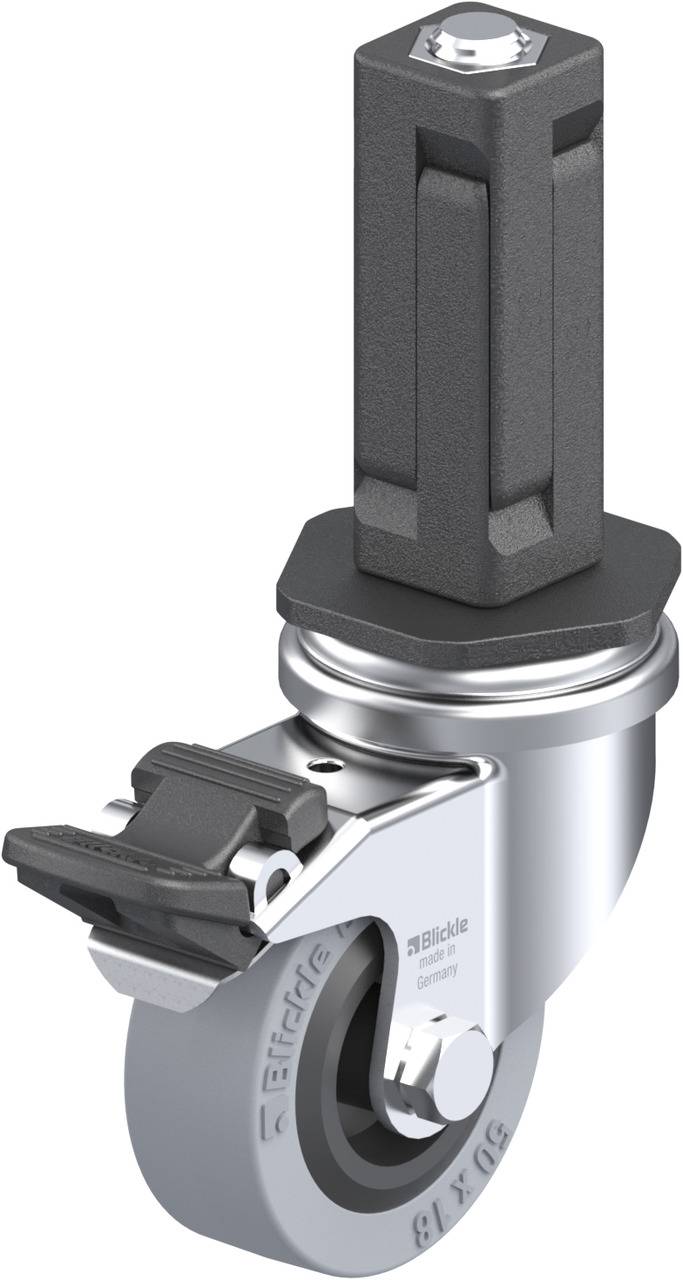 Blickle 847949 LRA-VPA 50G-FI-EV03 Kółko skrętne z hamulcem Średnica koła: 50 mm Maksymalne obciążenie: 40 kg 1 szt. - obrazek 1