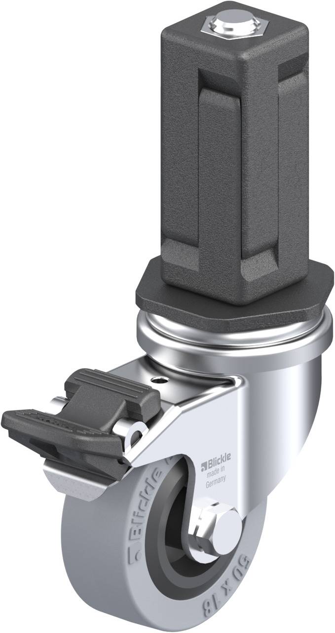 Blickle 847950 LRA-VPA 50G-FI-EV04 Kółko skrętne z hamulcem Średnica koła: 50 mm Maksymalne obciążenie: 40 kg 1 szt. - obrazek 1