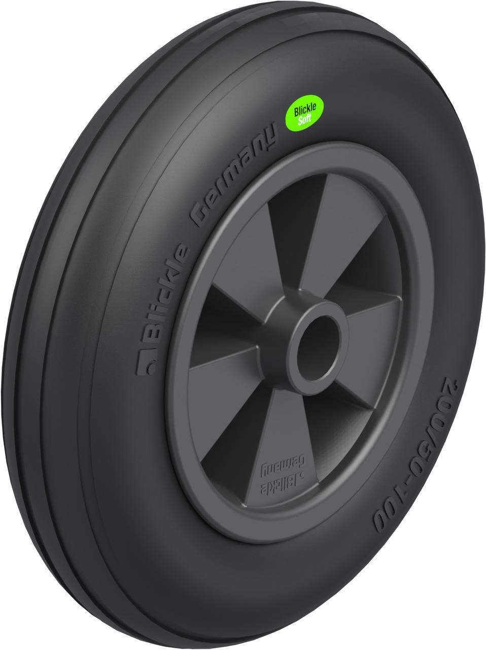 Blickle 567164 VWPP 200/20G Koło do dużych obciążeń Średnica koła: 200 mm Maksymalne obciążenie: 100 kg 1 szt. - obrazek 1
