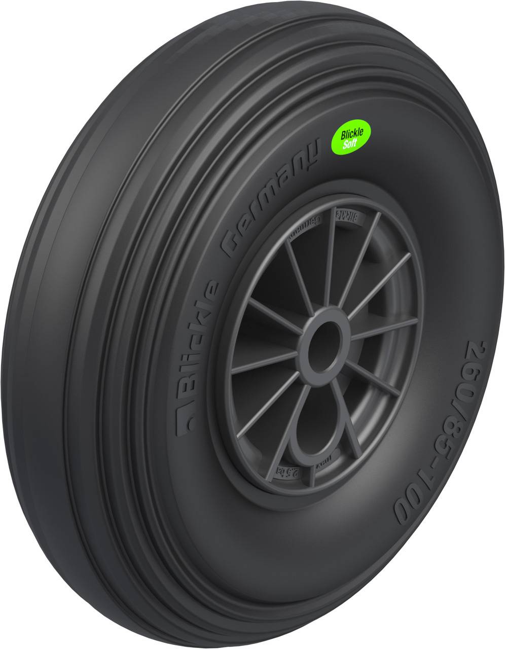 Blickle 577890 VWPP 260/20G Koło do dużych obciążeń Średnica koła: 260 mm Maksymalne obciążenie: 200 kg 1 szt. - obrazek 1
