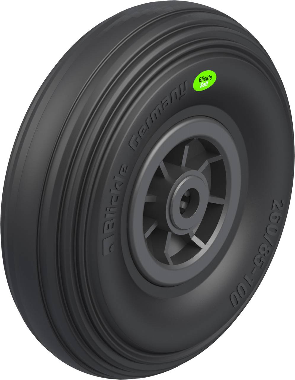 Blickle 591834 VWPP 260/20R Koło do dużych obciążeń Średnica koła: 260 mm Maksymalne obciążenie: 200 kg 1 szt. - obrazek 1