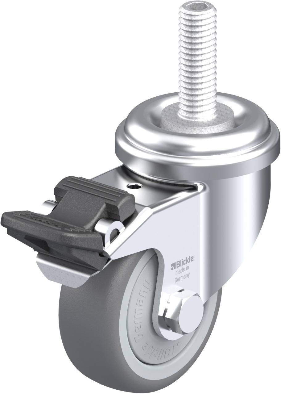 Blickle 619924 LRA-TPA 50KF-FI-GS10 Kółko skrętne z hamulcem Średnica koła: 50 mm Maksymalne obciążenie: 50 kg 1 szt. - obrazek 1