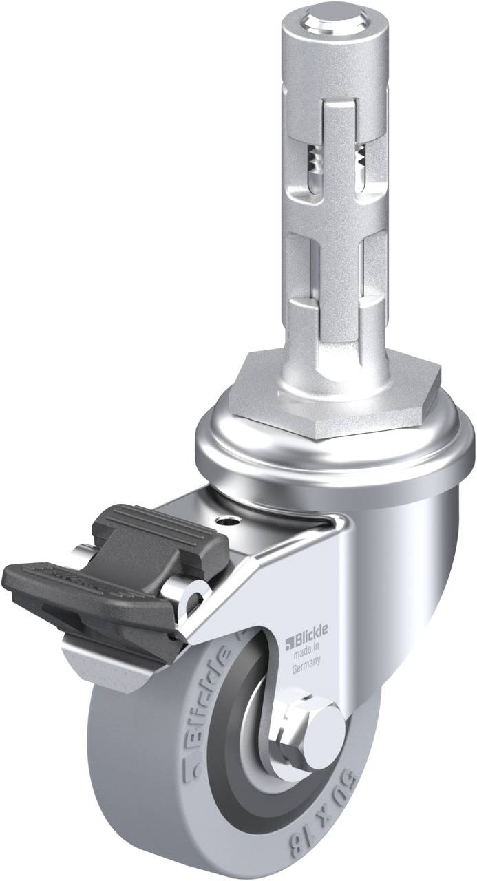Blickle 297333 LRA-VPA 50K-FI-E01 Kółko skrętne z hamulcem Średnica koła: 50 mm Maksymalne obciążenie: 40 kg 1 szt. - obrazek 1