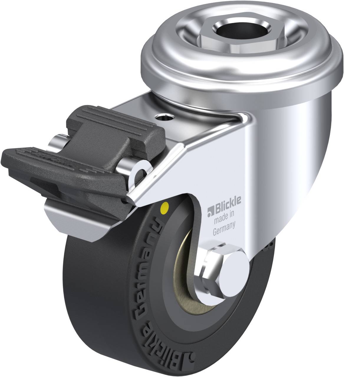 Blickle 276634 LRA-VPA 50K-FI-EL Kółko skrętne z hamulcem Średnica koła: 50 mm Maksymalne obciążenie: 30 kg 1 szt. - obrazek 1