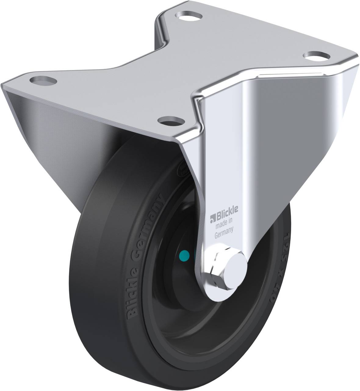 Blickle 851417 BK-POEV 125KAD-3 Rolka nieprowadząca Średnica koła: 125 mm Maksymalne obciążenie: 250 kg 1 szt. - obrazek 1