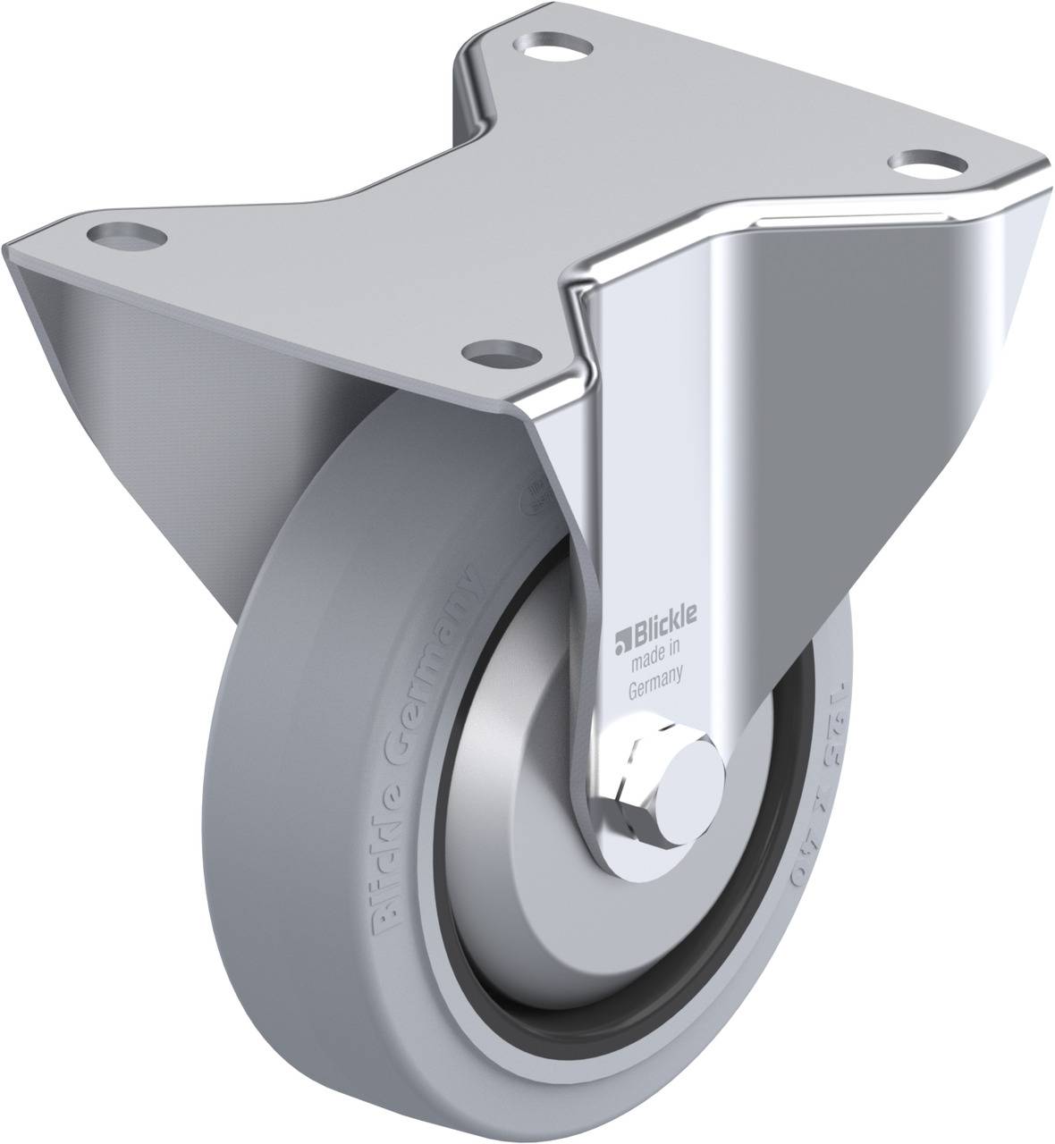 Blickle 749212 BK-POEV 125R-3-SG-FA Rolka nieprowadząca Średnica koła: 125 mm Maksymalne obciążenie: 250 kg 1 szt. - obrazek 1