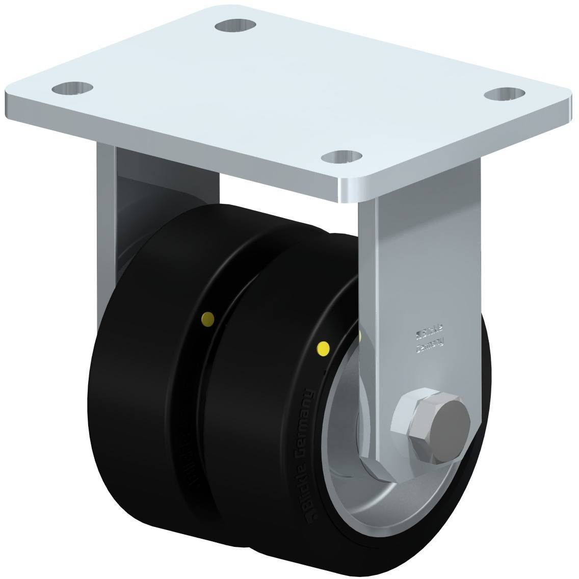 Blickle 852080 BOD-ALEV 100K-EL Podwójne kółko Średnica koła: 100 mm Maksymalne obciążenie: 400 kg 1 szt. - obrazek 1