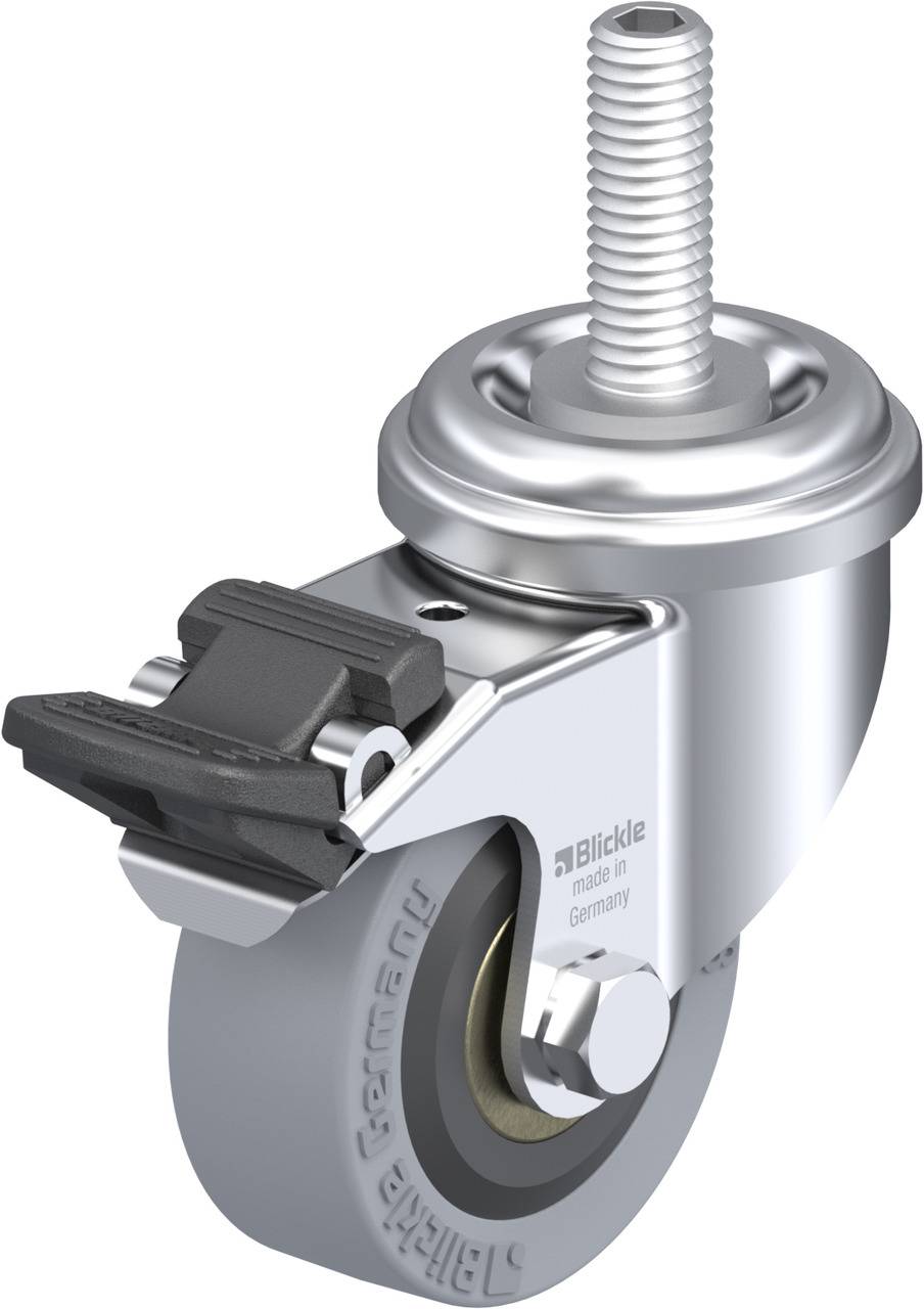 Blickle 278077 LRA-VPA 50K-FI-GS10 Kółko skrętne z hamulcem Średnica koła: 50 mm Maksymalne obciążenie: 40 kg 1 szt. - obrazek 1