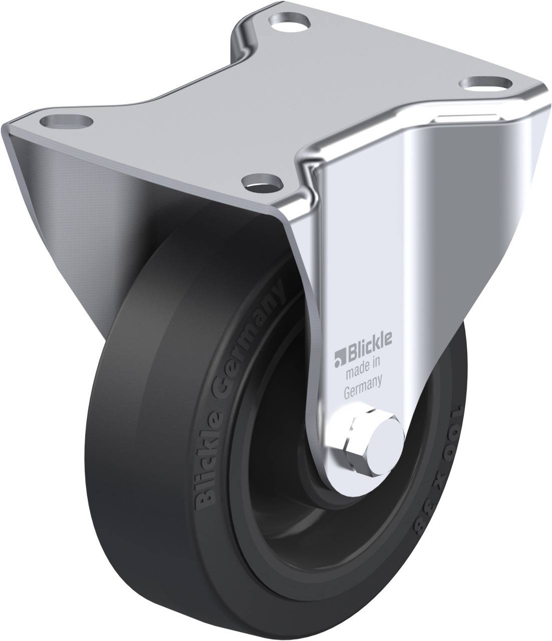 Blickle 850373 B-POEV 100XR Rolka nieprowadząca Średnica koła: 100 mm Maksymalne obciążenie: 200 kg 1 szt. - obrazek 1