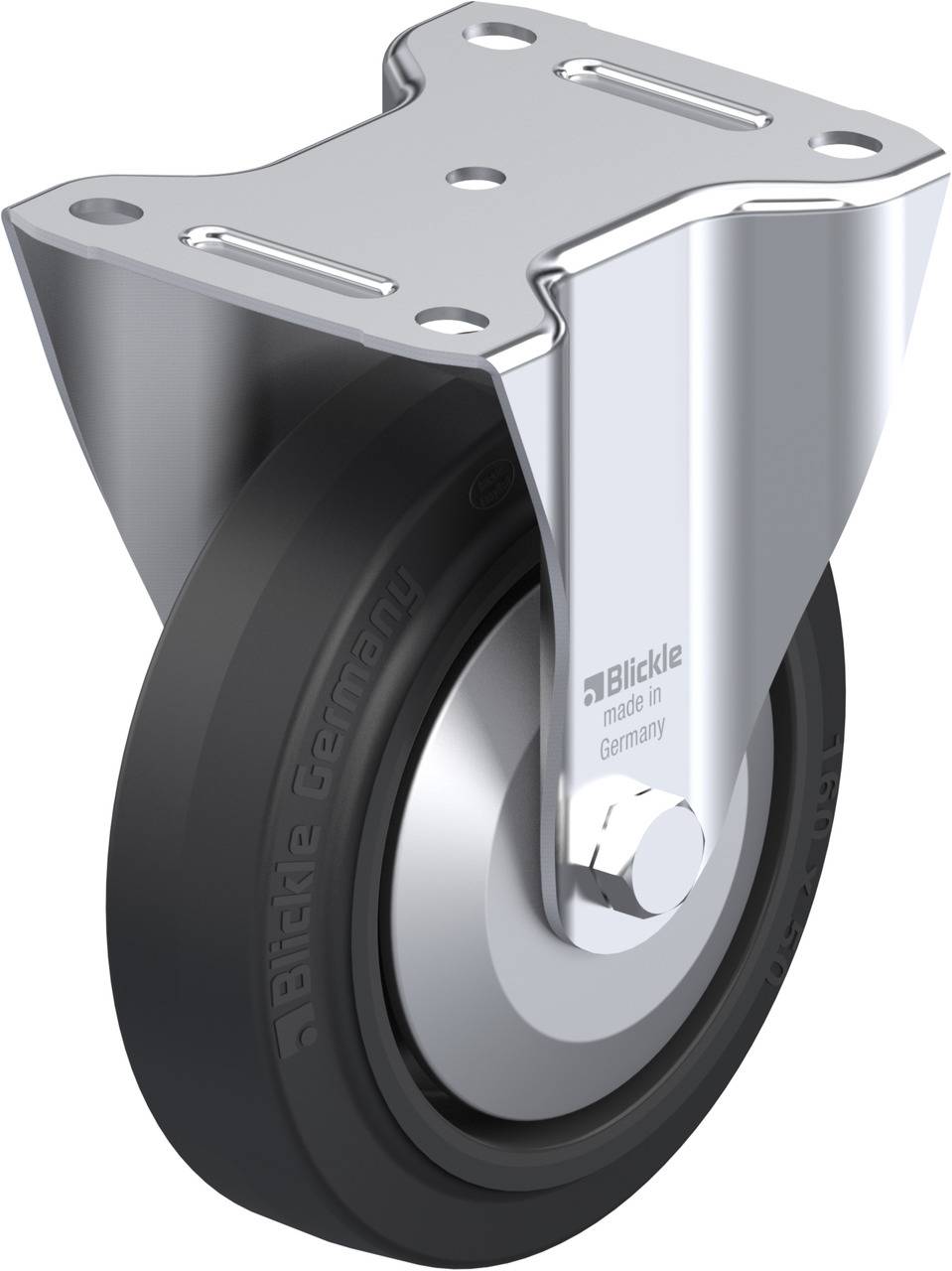Blickle 850409 B-POEV 160XKA-FA Rolka nieprowadząca Średnica koła: 160 mm Maksymalne obciążenie: 400 kg 1 szt. - obrazek 1