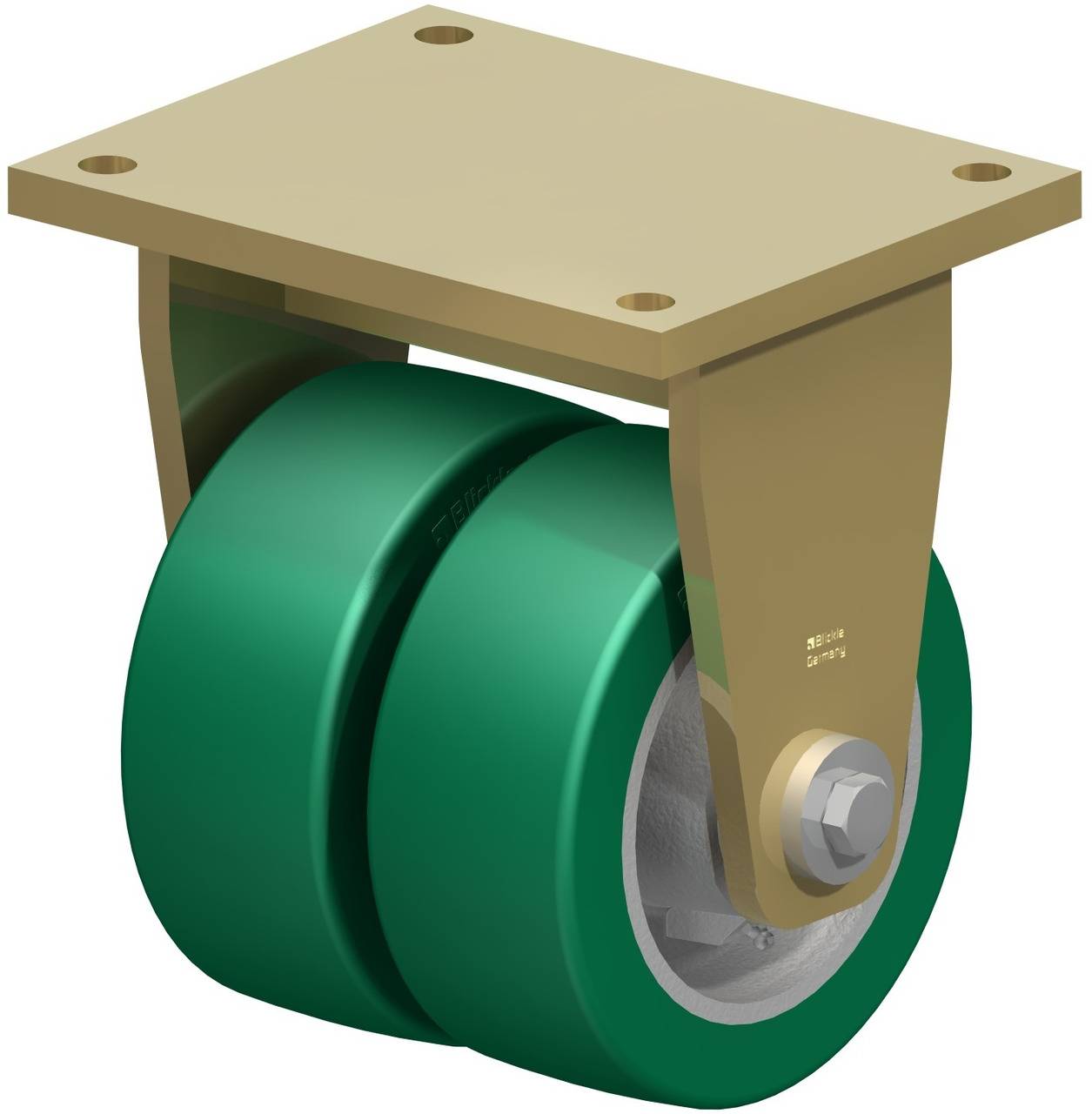 Blickle 754216 BSD-GST 202K Podwójne kółko Średnica koła: 200 mm Maksymalne obciążenie: 2400 kg 1 szt. - obrazek 1