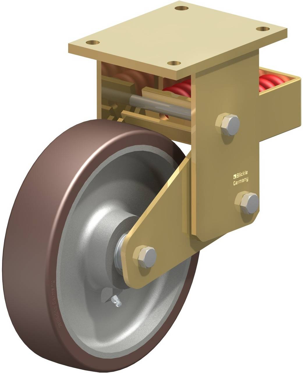 Blickle 755406 BSFN-GB 250K Sprężynowe kółko stałe Średnica koła: 250 mm Maksymalne obciążenie: 1500 kg 1 szt. - obrazek 1