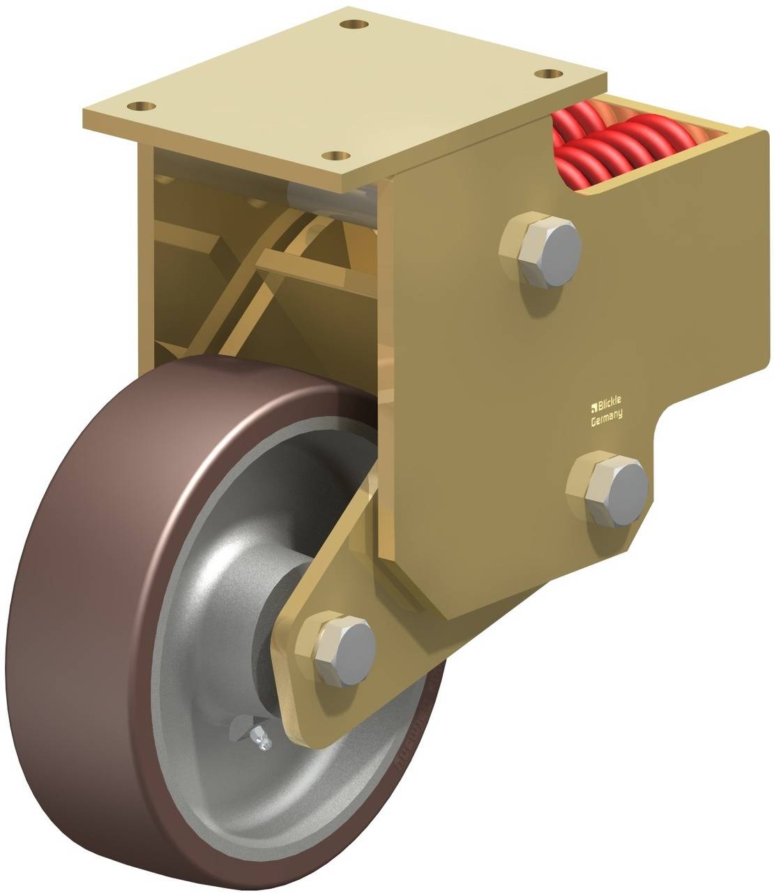 Blickle 755407 BSFN-GB 252K Sprężynowe kółko stałe Średnica koła: 250 mm Maksymalne obciążenie: 2200 kg 1 szt. - obrazek 1