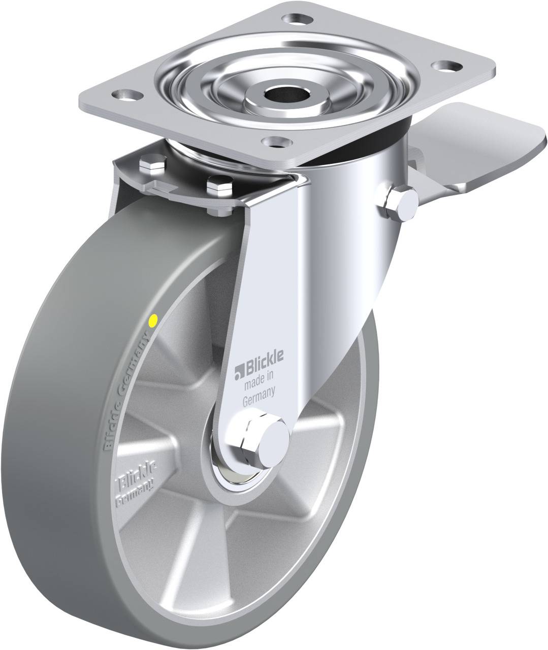 Blickle 852479 L-ALTH 180K-ST-AS Kółko skrętne z hamulcem Średnica koła: 180 mm Maksymalne obciążenie: 400 kg 1 szt. - obrazek 1