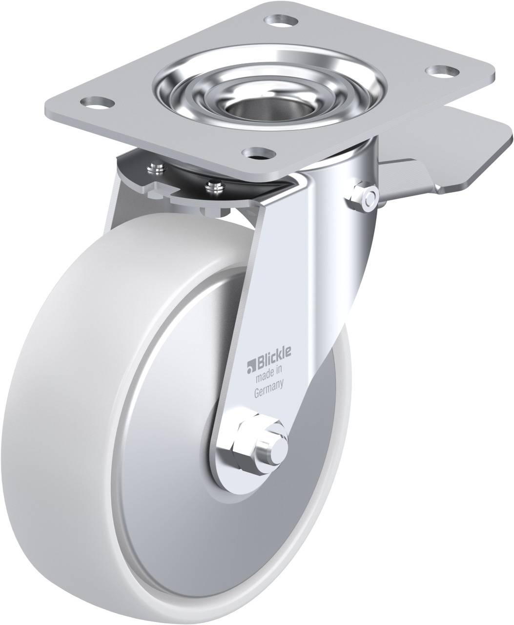Blickle 749571 LE-PO 150R-ST-FA Kółko skrętne z hamulcem Średnica koła: 150 mm Maksymalne obciążenie: 300 kg 1 szt. - obrazek 1