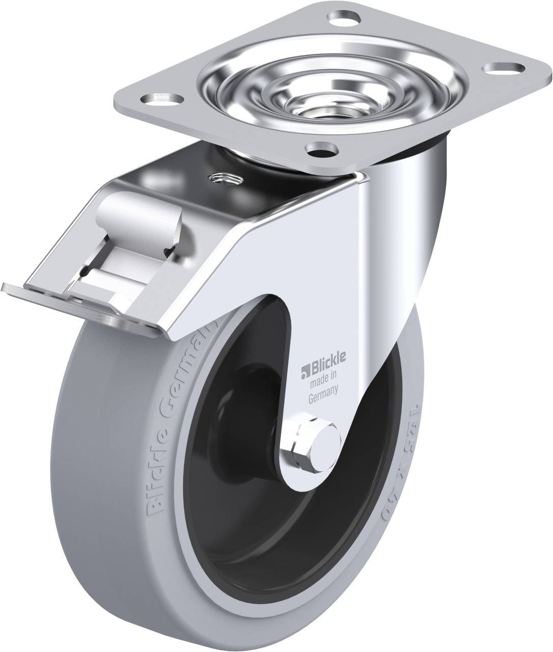 Blickle 745616 LE-POEV 125G-FI-SG Kółko skrętne z hamulcem Średnica koła: 125 mm Maksymalne obciążenie: 150 kg 1 szt. - obrazek 1