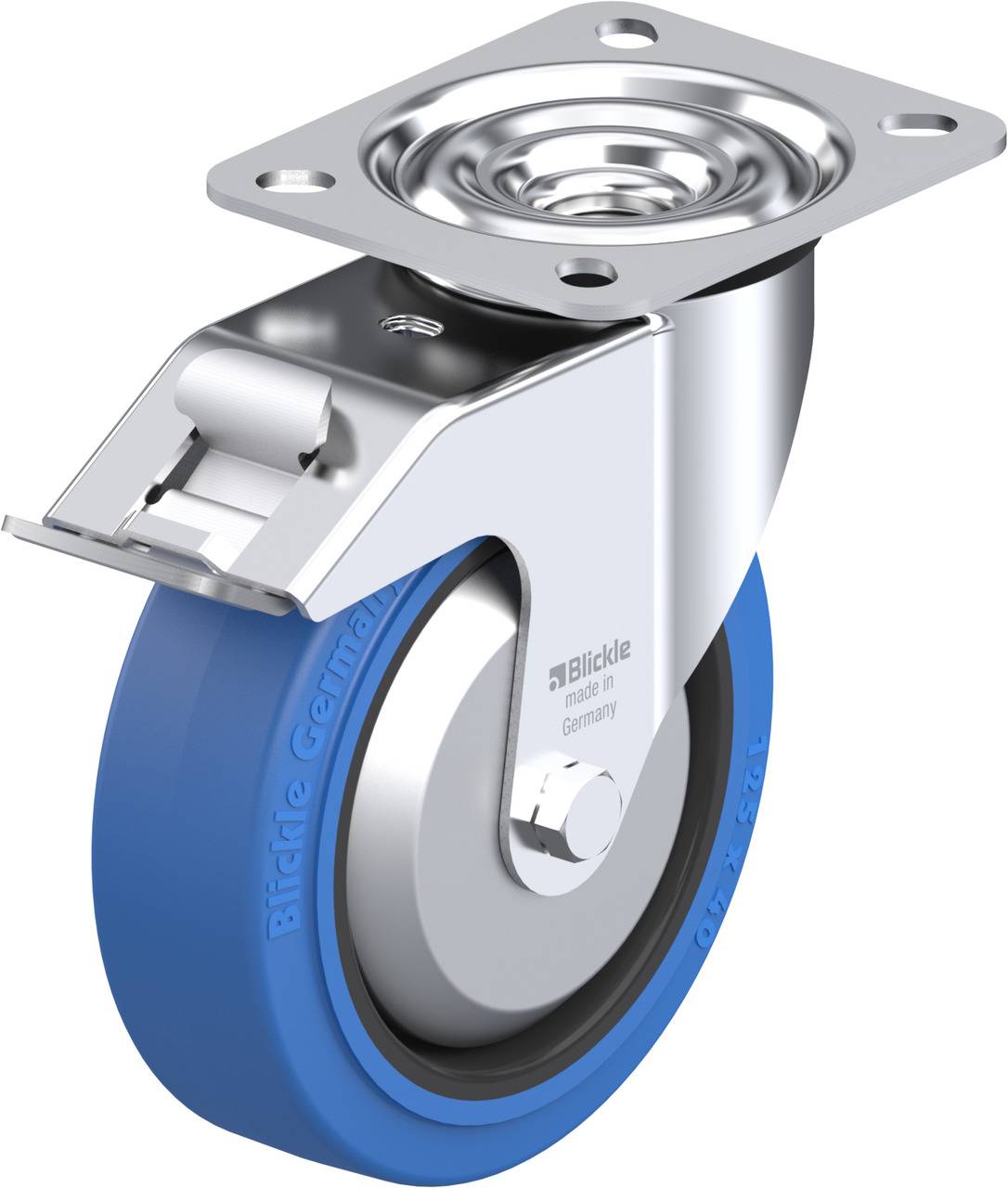 Blickle 850120 LE-POEV 125XR-FI-SB-FA Kółko skrętne z hamulcem Średnica koła: 125 mm Maksymalne obciążenie: 150 kg 1 szt - obrazek 1