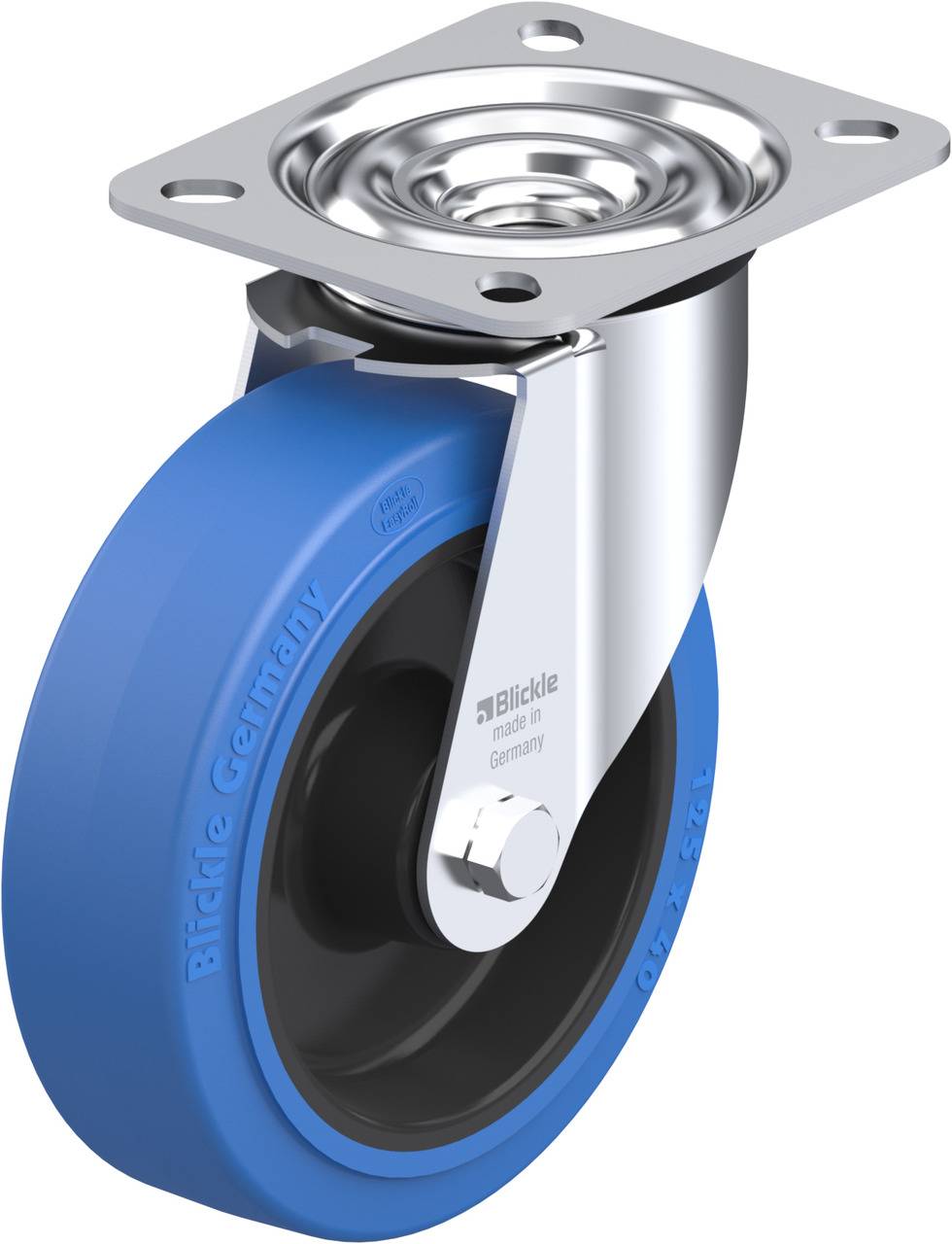 Blickle 757504 LE-POEV 125XR-SB Kółko skrętne Średnica koła: 125 mm Maksymalne obciążenie: 150 kg 1 szt. - obrazek 1