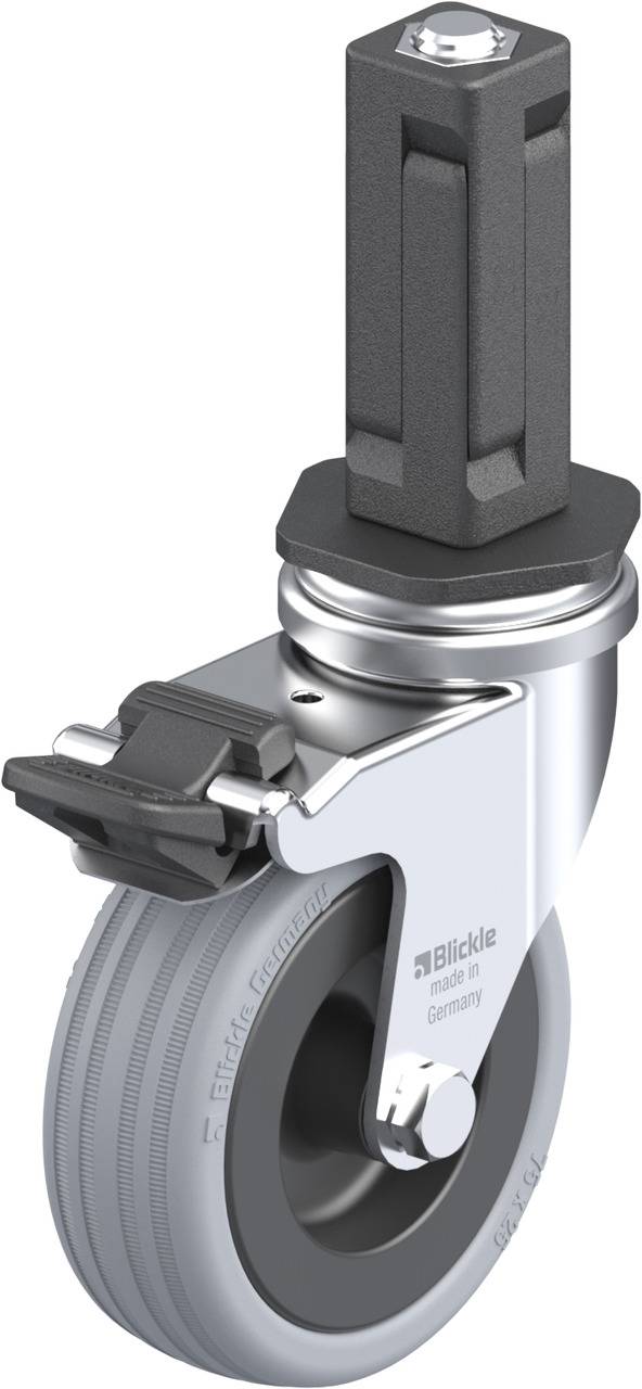 Blickle 848003 LRA-VPA 75G-FI-EV03 Kółko skrętne z hamulcem Średnica koła: 75 mm Maksymalne obciążenie: 60 kg 1 szt. - obrazek 1