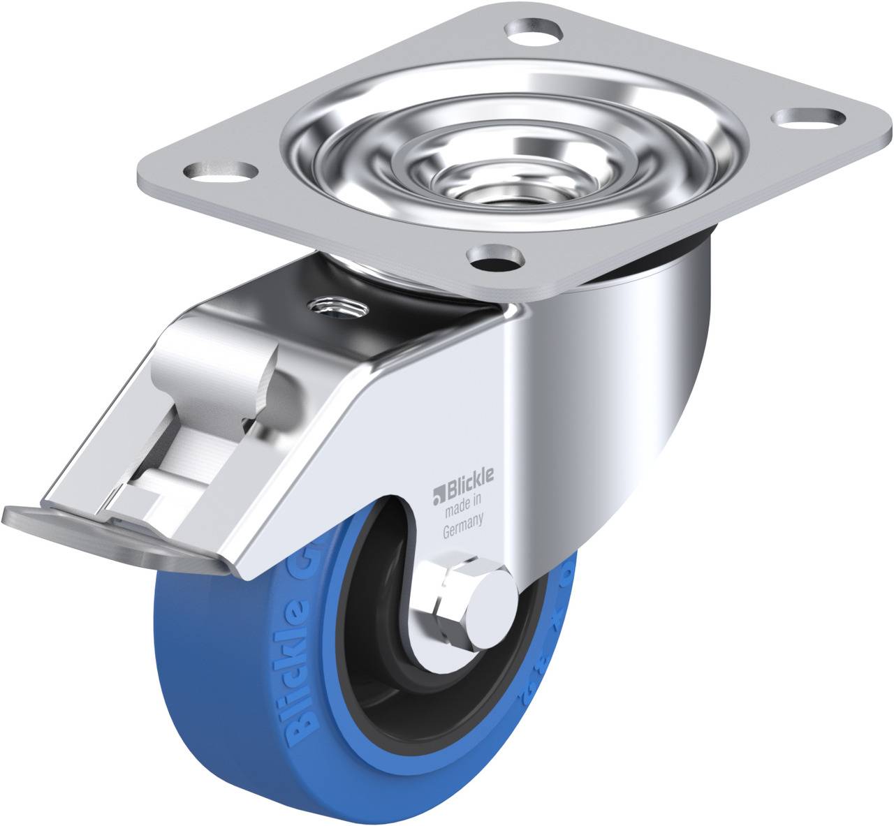Blickle 850066 LE-POEV 80XR-FI-SB Kółko skrętne z hamulcem Średnica koła: 80 mm Maksymalne obciążenie: 140 kg 1 szt. - obrazek 1