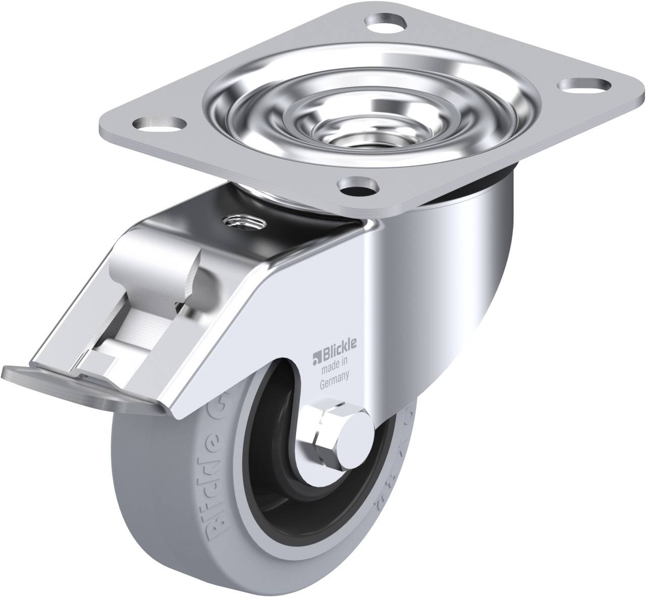 Blickle 850068 LE-POEV 80XR-FI-SG Kółko skrętne z hamulcem Średnica koła: 80 mm Maksymalne obciążenie: 140 kg 1 szt. - obrazek 1