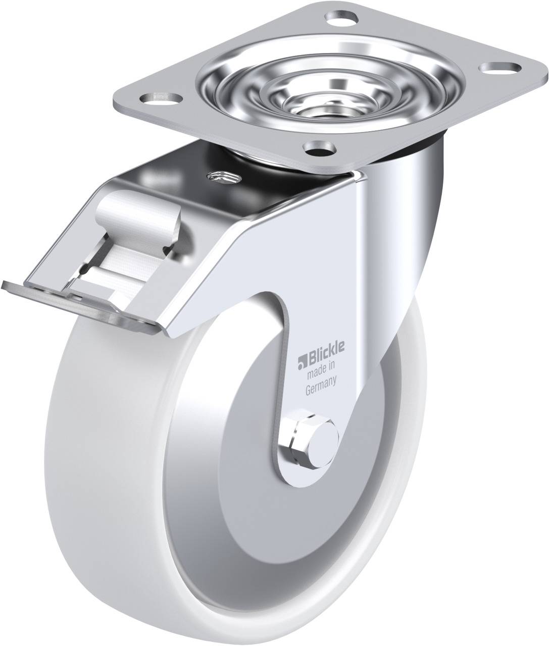 Blickle 762853 LE-PPN 125R-FI-FA Kółko skrętne z hamulcem Średnica koła: 125 mm Maksymalne obciążenie: 150 kg 1 szt. - obrazek 1