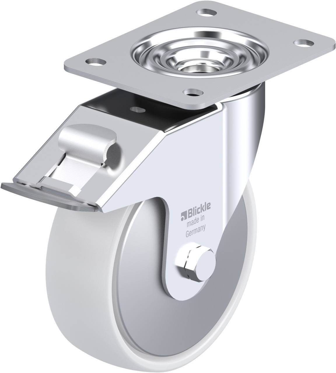 Blickle 762864 LE-PPN 150R-FI-FA Kółko skrętne z hamulcem Średnica koła: 150 mm Maksymalne obciążenie: 300 kg 1 szt. - obrazek 1