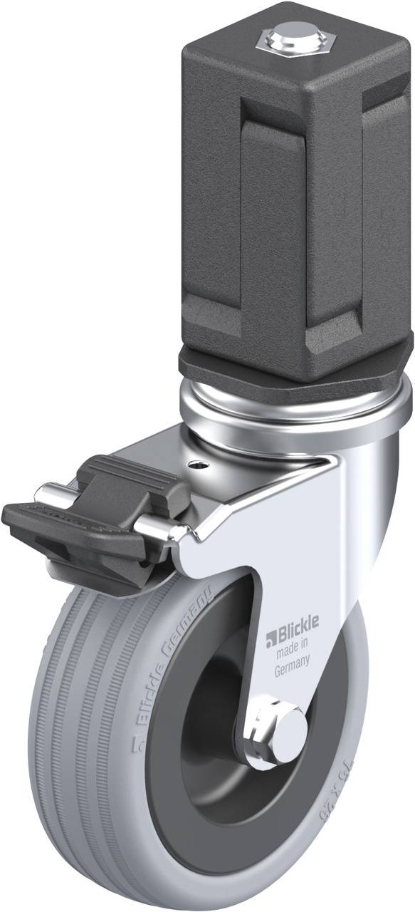 Blickle 848006 LRA-VPA 75G-FI-EV07 Kółko skrętne z hamulcem Średnica koła: 75 mm Maksymalne obciążenie: 60 kg 1 szt. - obrazek 1