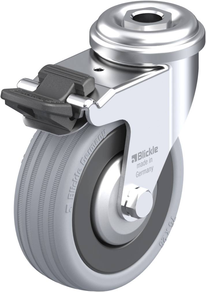 Blickle 225987 LRA-VPA 75G-FI-FA Kółko skrętne z hamulcem Średnica koła: 75 mm Maksymalne obciążenie: 60 kg 1 szt. - obrazek 1