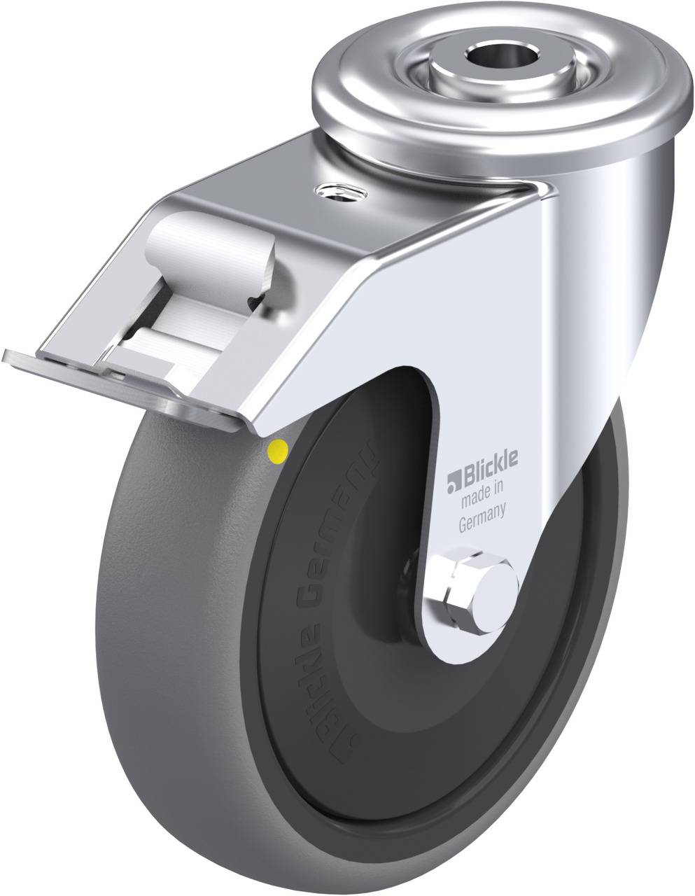 Blickle 762169 LER-TPA 127KF-FI-ELS Kółko skrętne z hamulcem Średnica koła: 125 mm Maksymalne obciążenie: 80 kg 1 szt. - obrazek 1