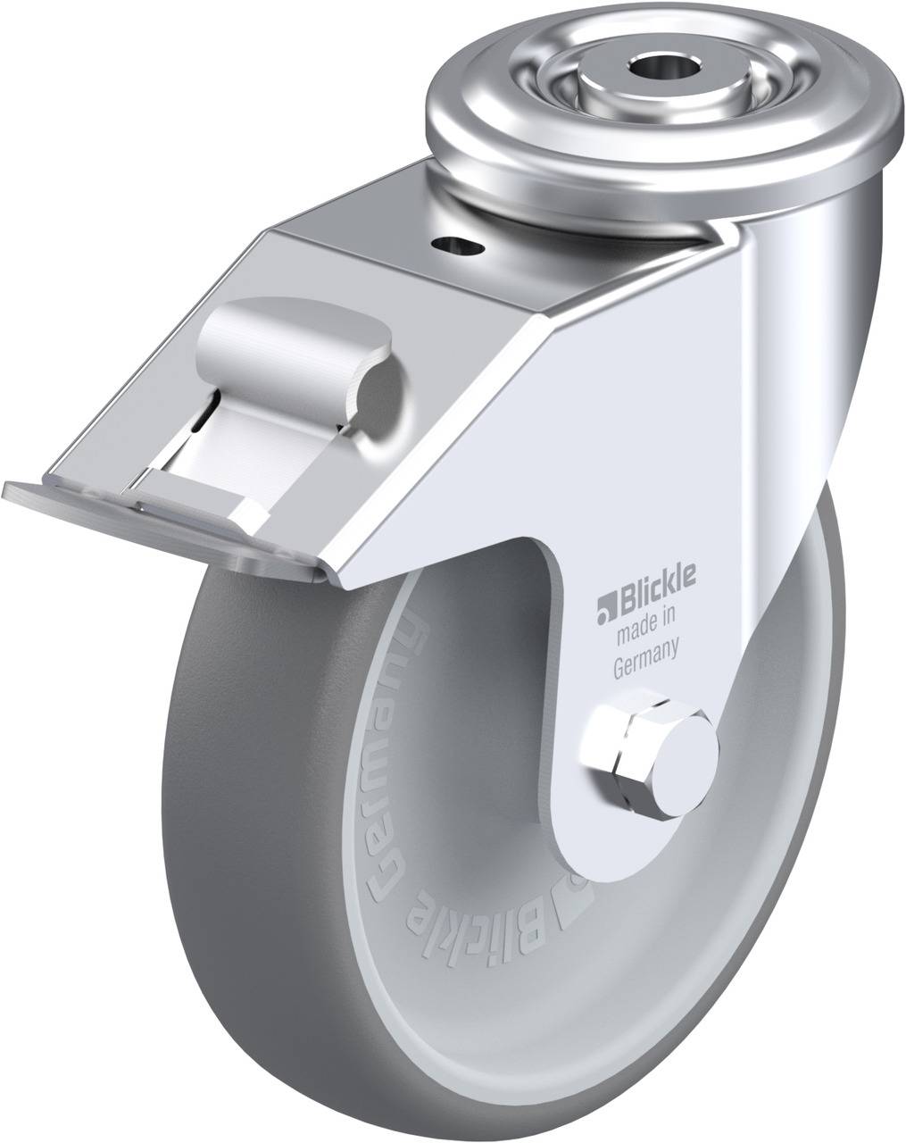 Blickle 757048 LER-TPA 160G-FI Kółko skrętne z hamulcem Średnica koła: 160 mm Maksymalne obciążenie: 200 kg 1 szt. - obrazek 1